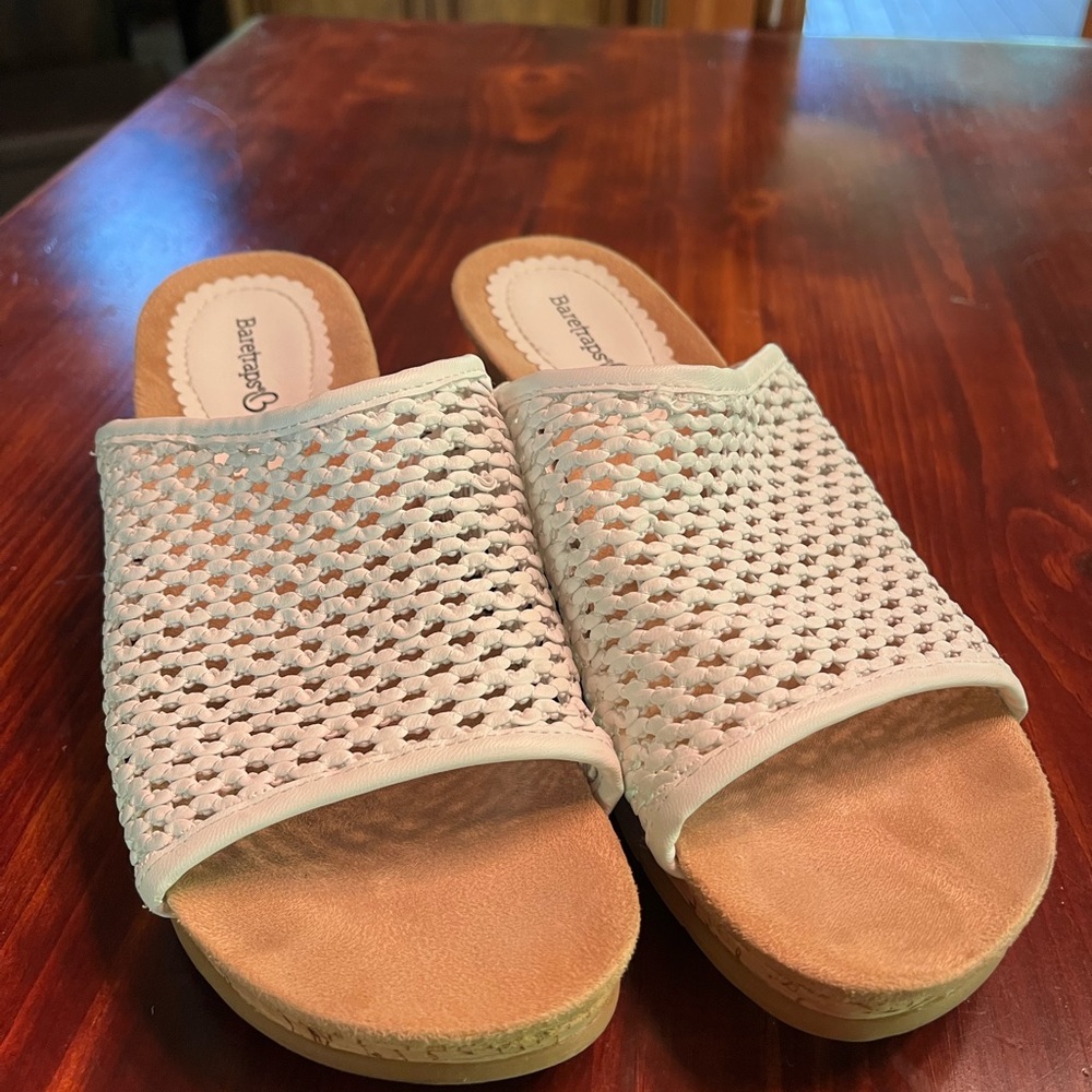 White woven sandal